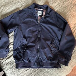 Ben Sherman Navy Blue Bomber Jacket size Large